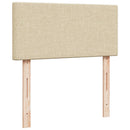 kontinentalseng med madras 90x200 cm stof cremefarvet