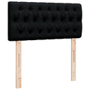 kontinentalseng med madras 90x200 cm stof sort