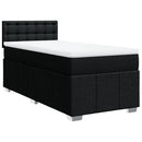 kontinentalseng med madras 90x200 cm stof sort