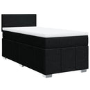 kontinentalseng med madras 100x200 cm stof sort