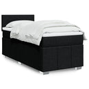 kontinentalseng med madras 100x200 cm stof sort