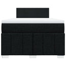 kontinentalseng med madras 120x190 cm stof sort