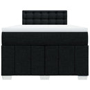 kontinentalseng med madras 120x190 cm stof sort