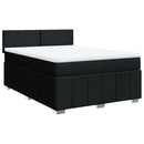 kontinentalseng med madras 140x190 cm stof sort