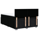 kontinentalseng med madras 140x190 cm stof sort