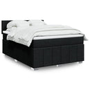 kontinentalseng med madras 140x190 cm stof sort