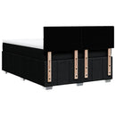 kontinentalseng med madras 140x190 cm stof sort
