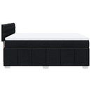 kontinentalseng med madras 140x190 cm stof sort