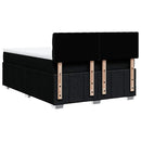kontinentalseng med madras 140x190 cm stof sort