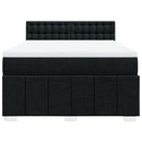 kontinentalseng med madras 140x190 cm stof sort