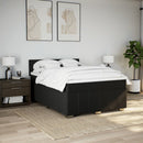 kontinentalseng med madras 160x200 cm stof sort