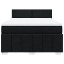 kontinentalseng med madras 160x200 cm stof sort