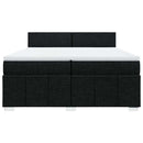 kontinentalseng med madras 200x200 cm stof sort