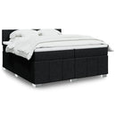 kontinentalseng med madras 200x200 cm stof sort