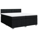 kontinentalseng med madras 200x200 cm stof sort