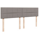 kontinentalseng med madras 200x200 cm stof gråbrun