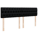 kontinentalseng med madras 200x200 cm stof sort