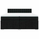 kontinentalseng med madras 200x200 cm stof sort