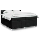 kontinentalseng med madras 200x200 cm stof sort
