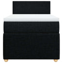 kontinentalseng med madras 80x200 cm stof sort