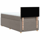 kontinentalseng med madras 80x200 cm stof gråbrun