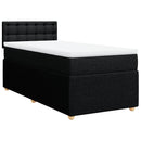 kontinentalseng med madras 80x200 cm stof sort
