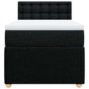 kontinentalseng med madras 80x200 cm stof sort
