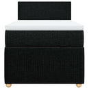 kontinentalseng med madras 90x190 cm stof sort