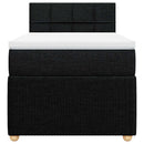 kontinentalseng med madras 90x190 cm stof sort