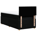 kontinentalseng med madras 90x190 cm stof sort