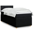 kontinentalseng med madras 90x190 cm stof sort