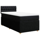 kontinentalseng med madras 90x190 cm stof sort