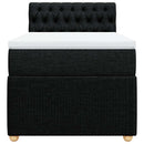 kontinentalseng med madras 90x190 cm stof sort