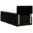kontinentalseng med madras 90x190 cm stof sort