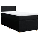 kontinentalseng med madras 90x200 cm stof sort