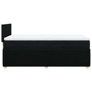 kontinentalseng med madras 90x200 cm stof sort