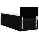 kontinentalseng med madras 90x200 cm stof sort