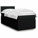 kontinentalseng med madras 90x200 cm stof sort