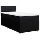 kontinentalseng med madras 90x200 cm stof sort