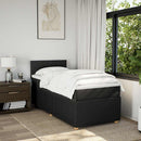 kontinentalseng med madras 90x200 cm stof sort