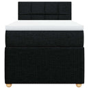 kontinentalseng med madras 90x200 cm stof sort