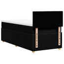 kontinentalseng med madras 90x200 cm stof sort