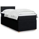 kontinentalseng med madras 90x200 cm stof sort
