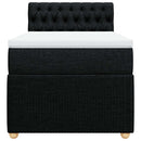 kontinentalseng med madras 90x200 cm stof sort