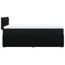 kontinentalseng med madras 90x200 cm stof sort