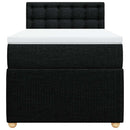 kontinentalseng med madras 90x200 cm stof sort