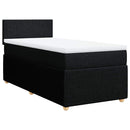 kontinentalseng med madras 100x200 cm stof sort