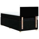 kontinentalseng med madras 100x200 cm stof sort