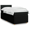 kontinentalseng med madras 100x200 cm stof sort