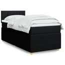 kontinentalseng med madras 100x200 cm stof sort